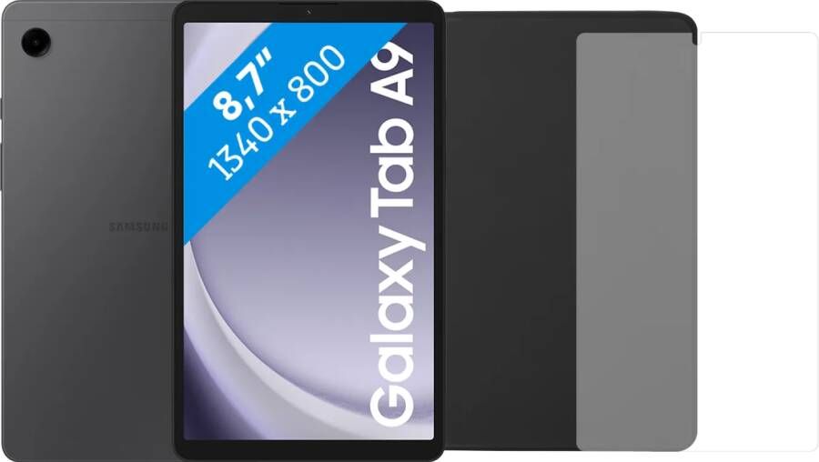 Samsung Galaxy Tab A9 8 7 inch 128GB Wifi en 4G Grijs + Beschermpakket