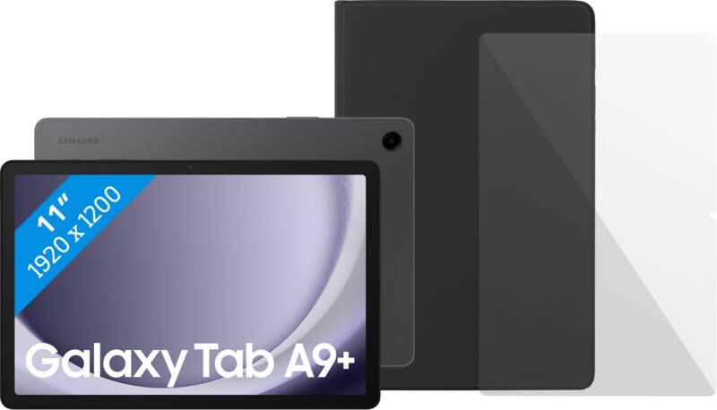 Samsung Galaxy Tab A9 Plus 11 inch 128GB Wifi en 5G Grijs + Beschermpakket