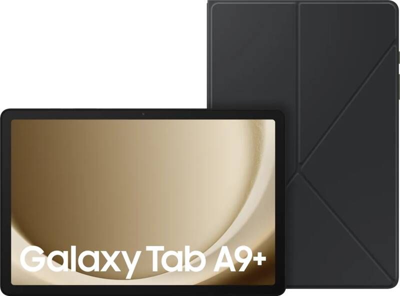 Samsung Galaxy Tab A9 Plus 11 inch 128GB Wifi Zilver + Book Case Zwart