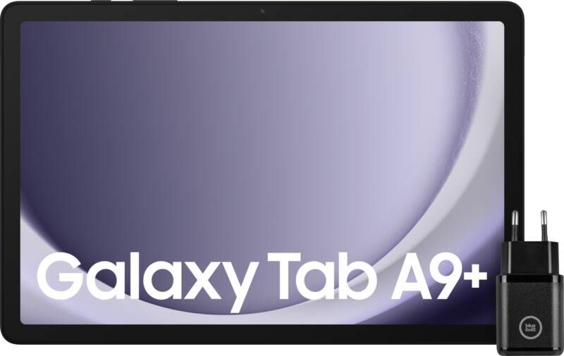 Samsung Galaxy Tab A9 Plus 11 inch 64GB Wifi + 5G Grijs + BlueBuilt Oplader