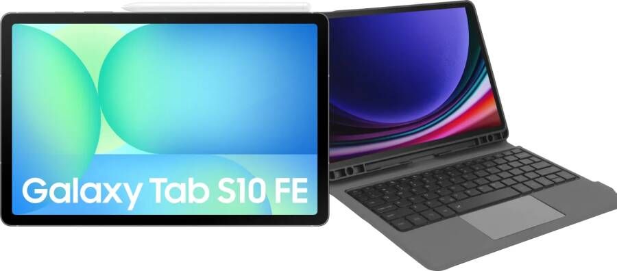 Samsung Galaxy Tab S10 FE 10 9 inch 256GB Wifi Grijs + Toetsenbord Hoes QWERTY