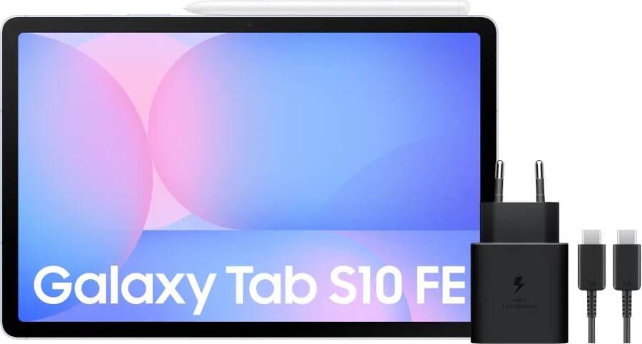 Samsung Galaxy Tab S10 FE 10 9 inch 256GB Wifi Lichtblauw + Oplaadpakket