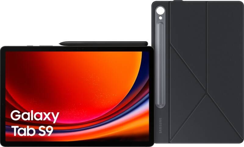 Samsung Galaxy Tab S9 11 inch 128GB Wifi Crème + Book Case Zwart