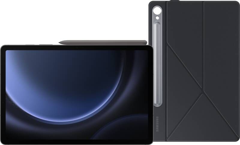 Samsung Galaxy Tab S9 FE 128GB Wifi en 5G Grijs + Book Case Zwart