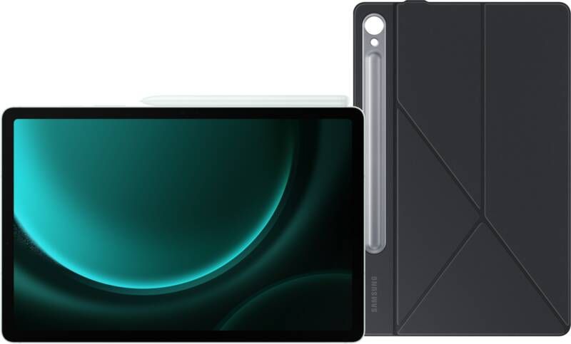 Samsung Galaxy Tab S9 FE 256GB Wifi Groen + Book Case Zwart