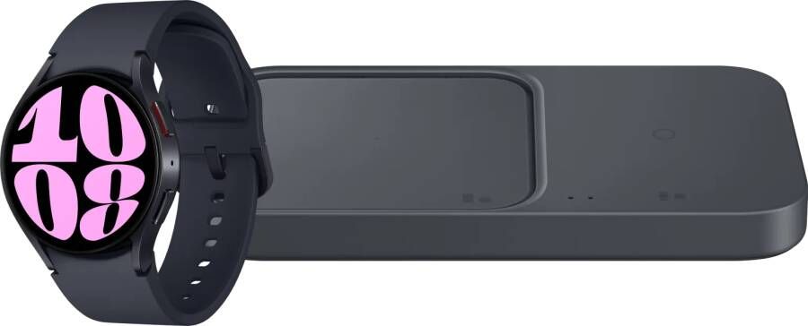 Samsung Galaxy Watch 6 Zwart 40mm + Duo Draadloze Oplader