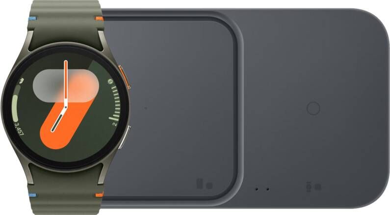 Samsung Galaxy Watch 7 4G Groen 40mm + Duo Draadloze Oplader