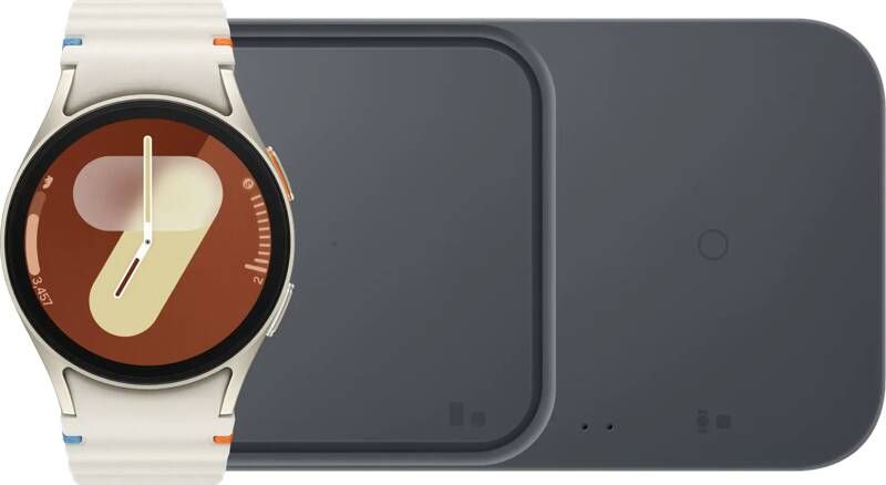 Samsung Galaxy Watch 7 Crème 40mm + Duo Draadloze Oplader
