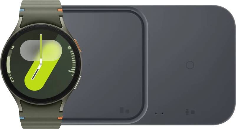 Samsung Galaxy Watch 7 Groen 40mm + Duo Draadloze Oplader