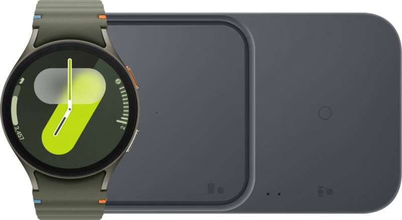 Samsung Galaxy Watch 7 Groen 44mm + Duo Draadloze Oplader