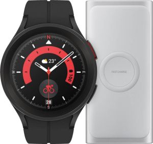 Samsung Galaxy Watch5 Pro Zwart 45mm + Battery Pack Draadloze Powerbank 10.000 mAh