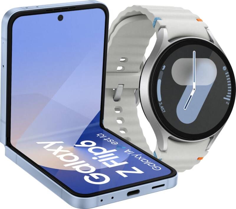 Samsung Galaxy Z Flip 6 512GB Blauw 5G + Galaxy Watch 7 Zilver 44mm