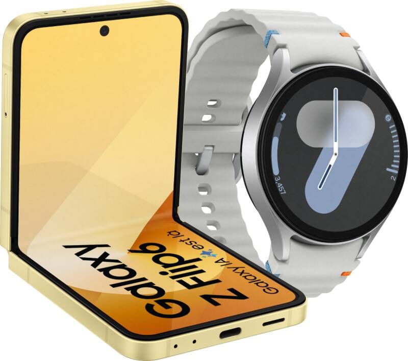 Samsung Galaxy Z Flip 6 512GB Geel 5G + Galaxy Watch 7 Zilver 44mm