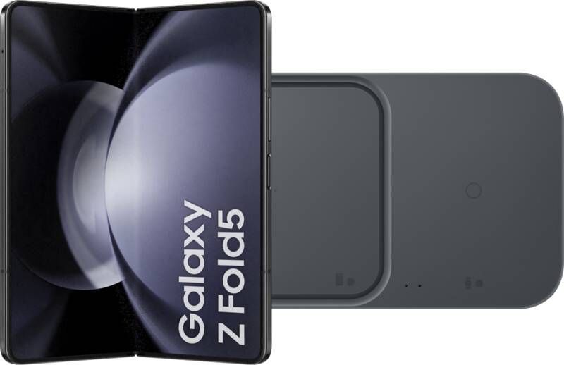 Samsung Galaxy Z Fold 5 256GB Zwart 5G + Duo Draadloze Oplader 15 watt