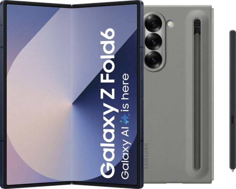 Samsung Galaxy Z Fold 6 256GB Blauw 5G + Back Cover met S Pen Grijs