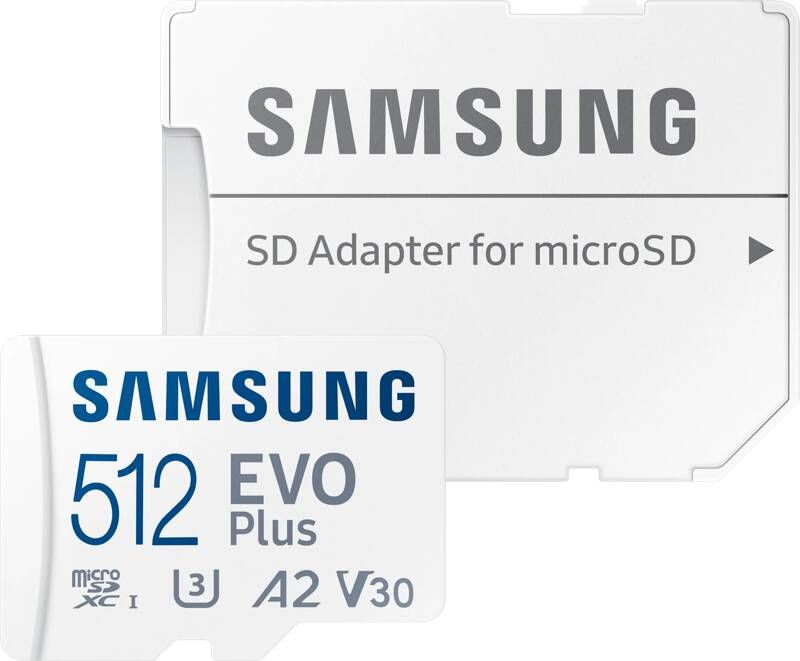 Samsung EVO Plus microSD Card 512GB Micro SD-kaart Wit