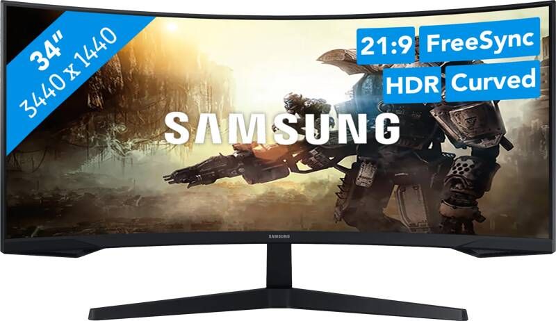 Samsung Gebogen gaming -pc -scherm Odyssey G5 G55T C34G55TWP 34 &apos;&apos; UWQHD SAD 1 MS 165Hz
