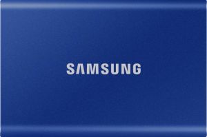 Samsung externe ssd t7 usb type c kleur blauw 500 gb