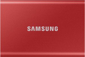 Samsung externe ssd t7 usb type c kleur rood 500 gb