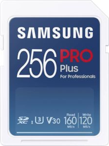 Samsung PRO Plus 256GB SDXC UHS-I U3 160&120MB s Reads & Writes FHD &4K UHD Memory Card