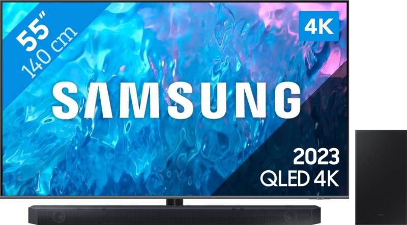 Samsung QLED 55Q74C (2023) + Soundbar