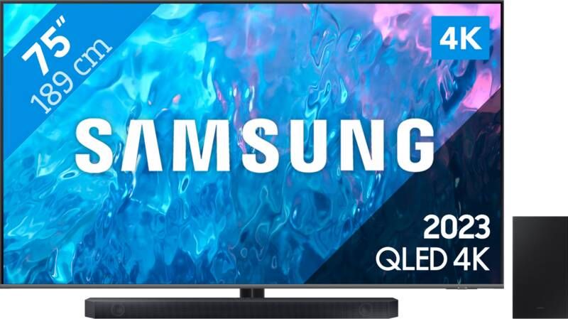 Samsung QLED 75Q74C (2023) + Soundbar