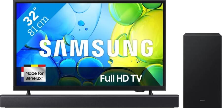 Samsung 32" Full HD F6000F (2025) + HW-B450F Zwart
