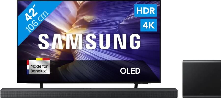 Samsung 42" OLED S90F (2025) + HW-QS700F Zwart