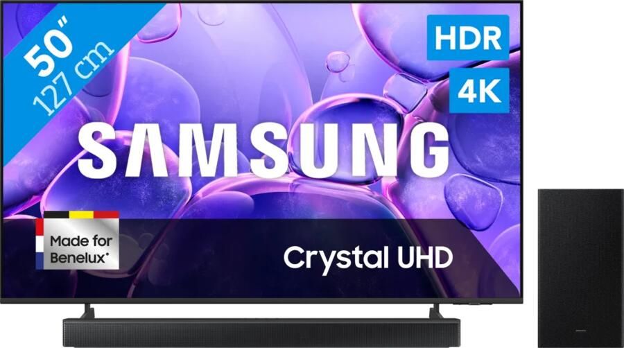 Samsung 50" Crystal UHD U8070F (2025) + HW-B66CF Zwart