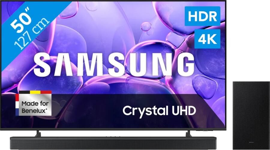 Samsung 50" Crystal UHD U8070F (2025) + HW-B750F Zwart