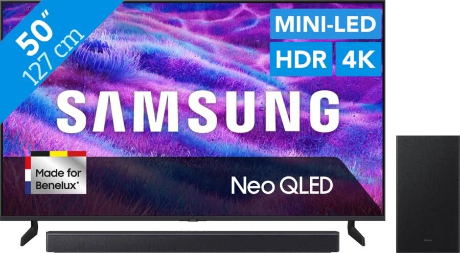 Samsung 50" Neo QLED QN82F 4K (2025) + HW-B450F Zwart
