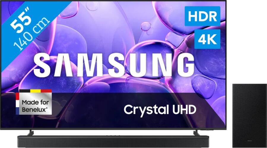 Samsung 55" Crystal UHD U8070F (2025) + HW-B750F Zwart