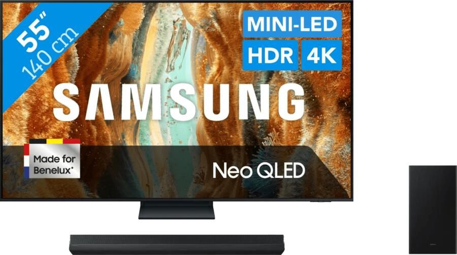 Samsung 55" Neo QLED QN73F 4K (2025) + HW-B66CF (2025)