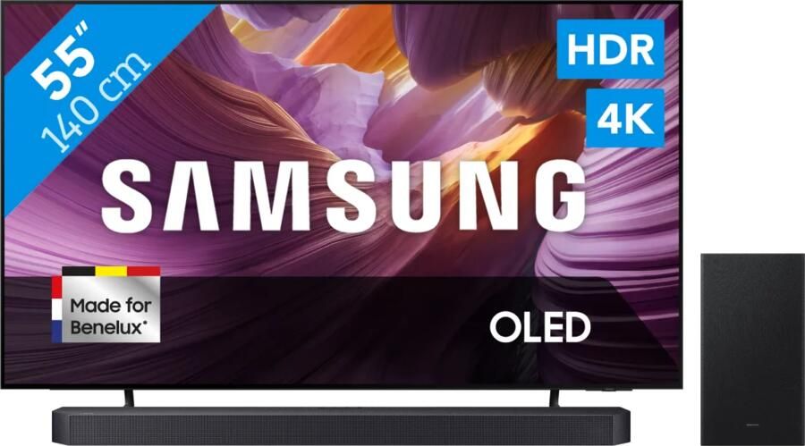 Samsung 55" OLED 4K S85F (2025) + HW-Q600F Zwart