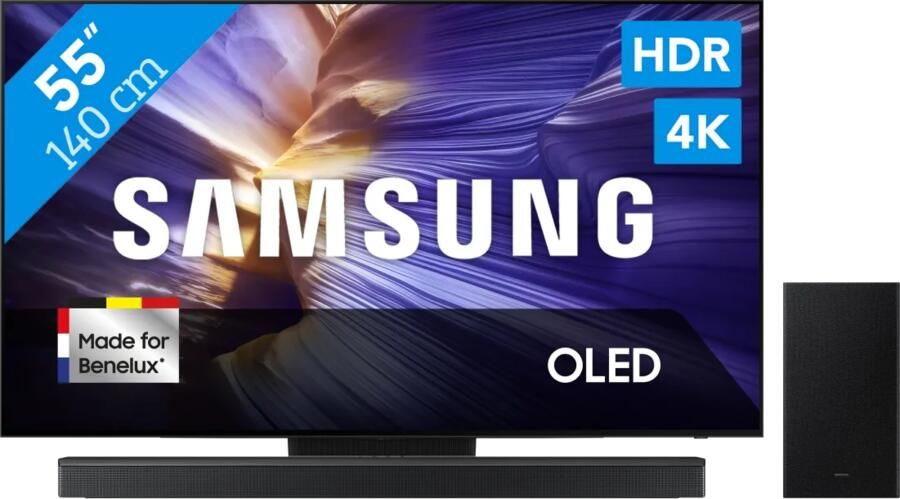 Samsung 55" OLED S90F (2025) + HW-B750F Zwart