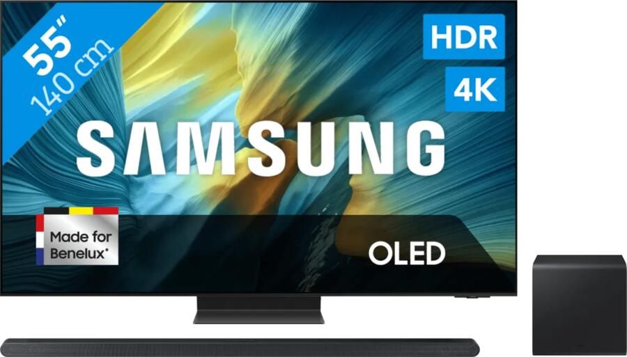 Samsung 55" OLED S95F 4K (2025) + HW-S800D Zwart