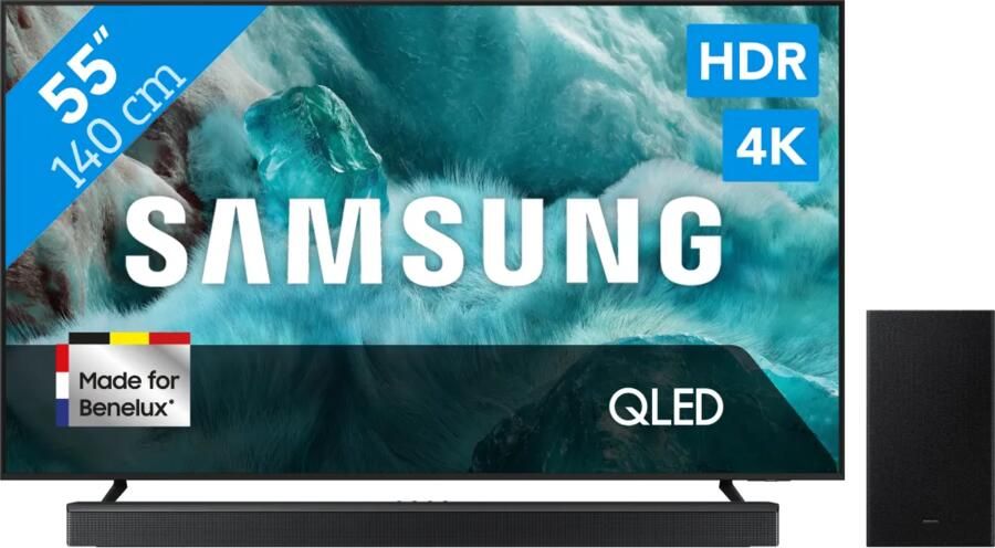 Samsung 55" QLED 4K Q7F4 (2025) + HW-B750F Zwart