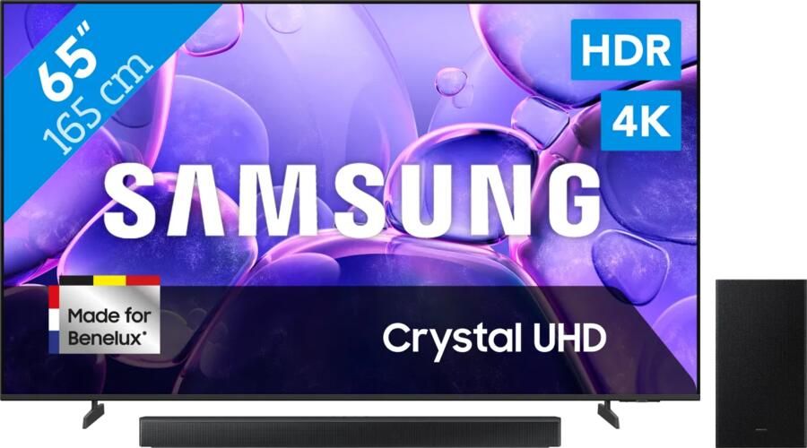 Samsung 65" Crystal UHD U8070F (2025) + HW-B66CF Zwart