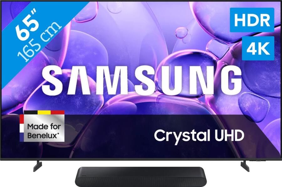 Samsung 65" Crystal UHD U8070F (2025) + HW-S60D Zwart (2024)