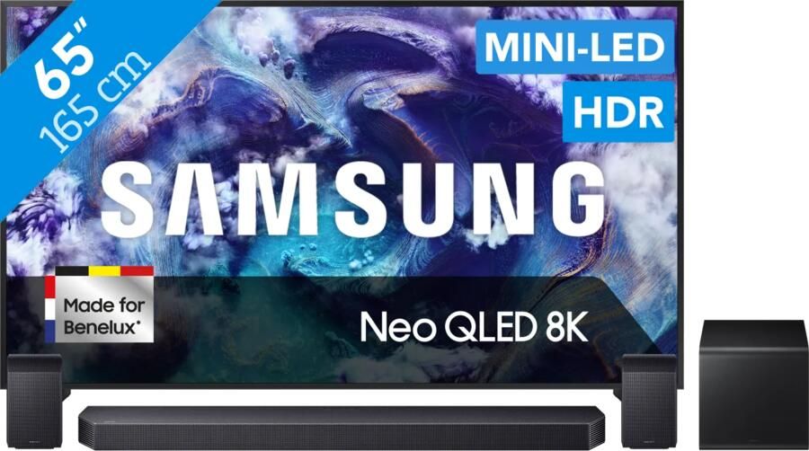 Samsung 65" Neo QLED QN900F 8K (2025) + HW-Q930F Zwart