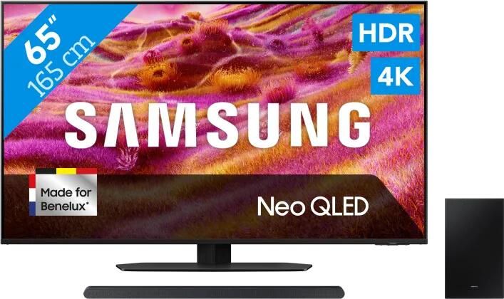 Samsung 65" Neo QLED QN90F 4K (2025) + HW-S700D Zwart (2024)