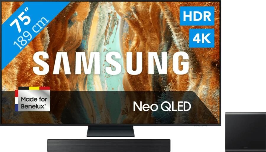 Samsung 75" Neo QLED QN73F 4K (2025) + HW-QS700F (2025)