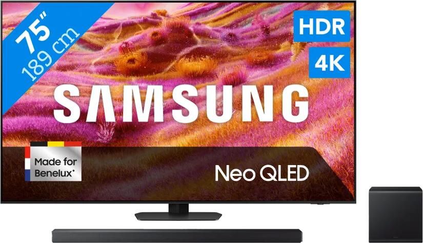 Samsung 75" Neo QLED QN90F 4K (2025) + HW-QS700F (2025)