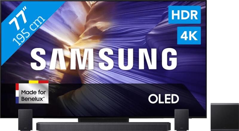 Samsung 77" OLED S90F (2025) + HW-Q930F Zwart