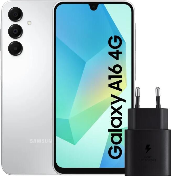 Samsung Galaxy A16 128GB Wit 4G + Oplader 25W Zwart
