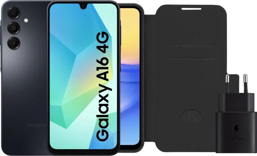 Samsung Galaxy A16 128GB Zwart 4G + Accessoirepakket