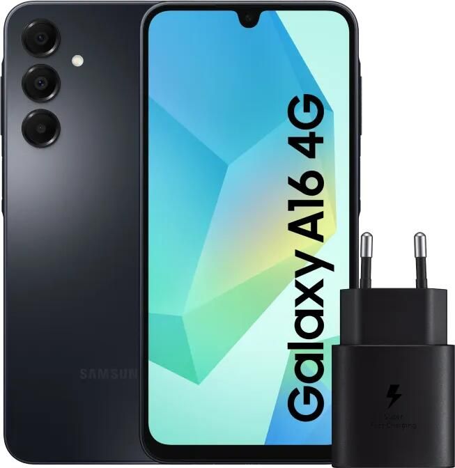 Samsung Galaxy A16 128GB Zwart 4G + Oplader 25W Zwart