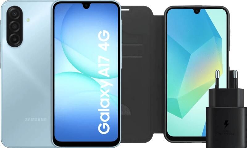 Samsung Galaxy A17 128GB Blauw 4G + Accessoirepakket