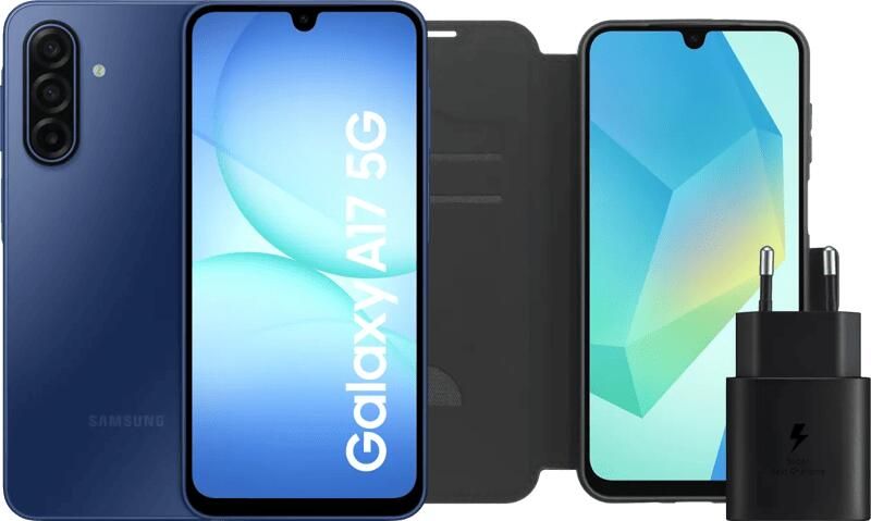 Samsung Galaxy A17 128GB Blauw 5G + Accessoirepakket