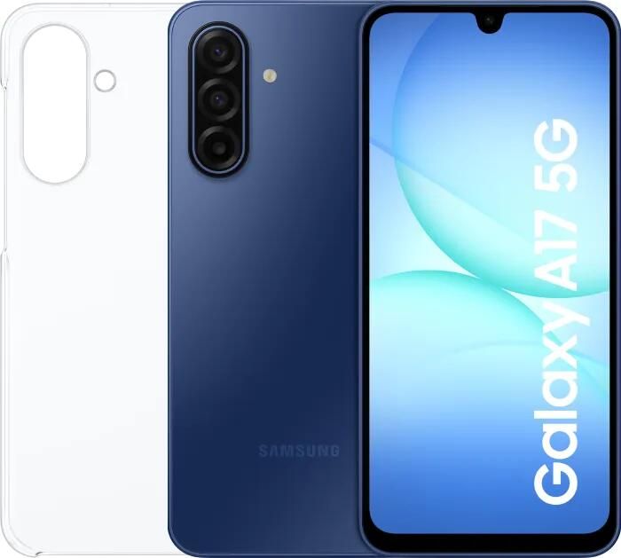 Samsung Galaxy A17 128GB Blauw 5G + Back Cover Transparant